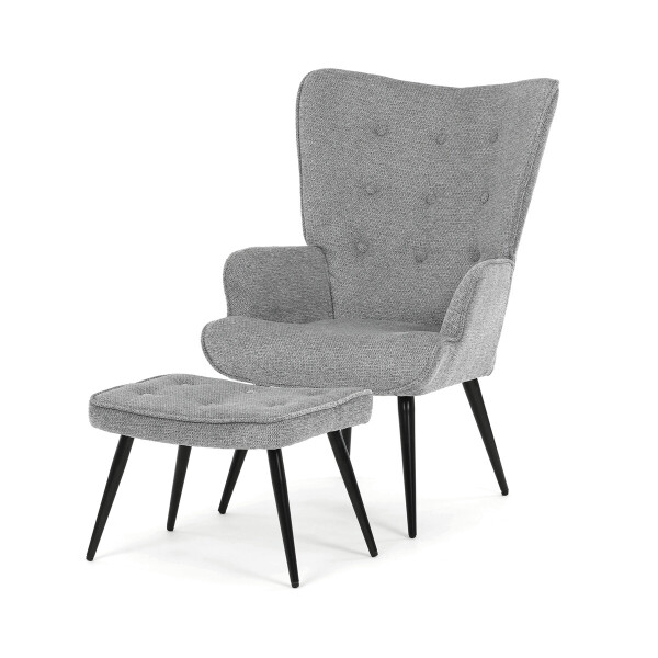 Relaxační křeslo, šedá, sametová látka, AK-303 GREY2