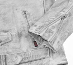 Pánská Kožená Bunda Křivák White Dragon Brixton Bílá Velikost: 8XL