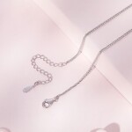 Stříbrný náhrdelník Maminka s dítětem - stříbro 925/1000, srdce, Stříbrná 50 cm + 5 cm (prodloužení)