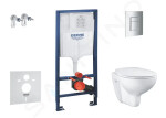 GROHE Solido Set předstěnové instalace, klozetu sedátka Ceramic, softclose, tlačítko Even, chrom