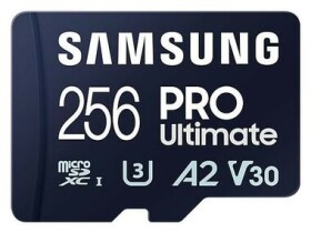 SAMSUNG Micro SDXC PRO Ultimate 256GB + adaptér / UHS-1 / Class 10 / U3 / Čtení: 200MBps / Zápis: 130MBps (MB-MY256SA/WW)