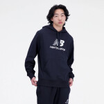 Mikina New Balance Essentials Stacked Logo Frenc MT31537BK pánské