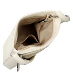 Stylová dámská koženková crossbody kabelka Lumi, béžová