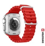 SWISSTEN Silikonový oceánský řemínek pro Apple Watch 42/44/45/49mm červená (46000402)