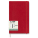 Diář Moleskine 2026 - měkké desky, L, týdenní, červený