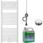 CERANO - Koupelnový elektrický radiátorový set Lincoln - WIFI - 300W - bílá lesklá - 1200x500 mm CER-646934