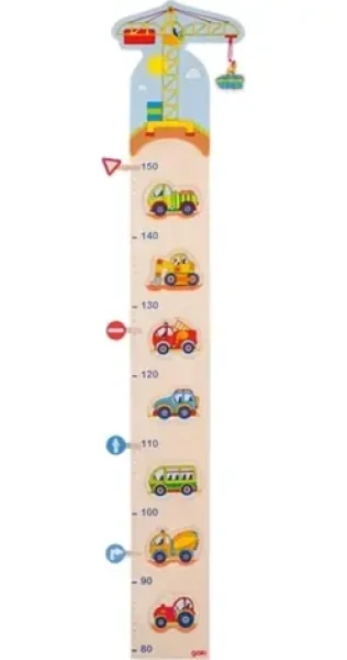 GOKI Dřevěný růstový metr Vozidla / od 0 let (60683)