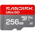SanDisk Ultra GO microSDXC 256GB / Paměťová karta / UHS-I / U1 / A1 / čtení: až 190 MB/s / vhodné pro Full HD (SDSQUGN-256G-GN6MN)