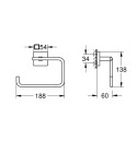 GROHE - QuickFix Start Cube Držák ručníku, chrom 40975000