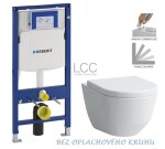 GEBERIT Duofix bez tlačítka + WC LAUFEN PRO LCC RIMLESS + SEDÁTKO 111.300.00.5 LP2