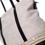 Prostorná stylová kabelka Elizabeth, šedá