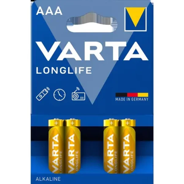 Varta Longlife Baterie Micro AAA 4ks / 1.5V / alkalická / v blistru (486857)