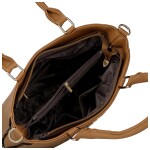 Stylová dámská koženková kabelka do ruky Basttilla, hnědá