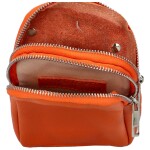 Luxusní dámské kožené MINI crossbody Lucho, oranžová