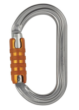 Karabina PETZL OK triact-lock stříbrná