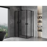 MEXEN/S - Mist Duo sprchový kout dveře křídlové 105 x 70, černý okraj, černá 8A4-105L-070P-70-70