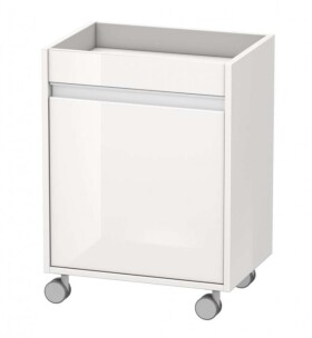 DURAVIT - Ketho Skříňka pojízdná 67x50x36 cm, pravá, 1 dvířka, lesklá bílá KT2530R2222