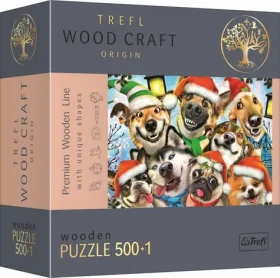 Trefl Wood Craft Origin - Puzzle - Vánoční Psi