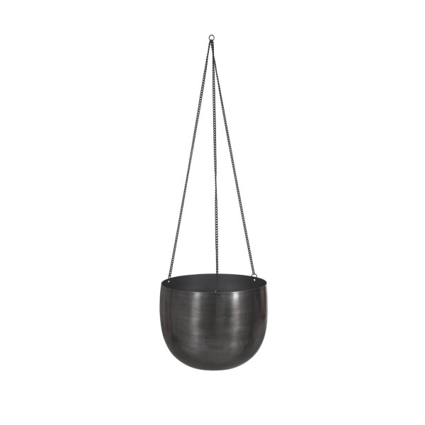 Garden Trading Závěsný obal na květiny Farringdon ⌀ 20 cm, šedá barva, kov