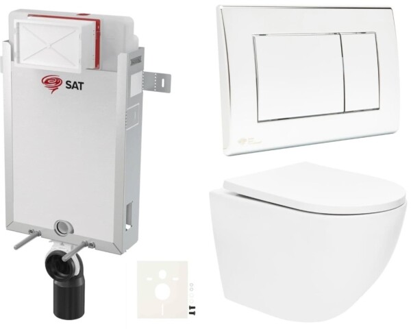 Závěsný WC set k zazdění SAT SIKOSZTOR6721 SIKOSZTOR6721