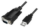 LogiLink USB-A na RS-232 černý / Adaptér / DB-9 / 1,5 m / Windows 11 (AU0048A)
