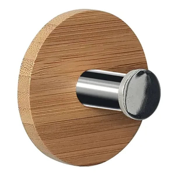 Spirella PUNT-Round dřevěný háček na ručníky bambus / samolepící / průměr 50 mm (7610583147721)