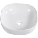 CERANO - Umyvadlo keramické Sano - na desku - bílá lesklá - 42,5x42,5 CER-433070