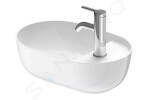 DURAVIT - Luv Umývátko na desku, 420x270 mm, bez přepadu, s otvorem pro baterii, WonderGliss, bílá 03814200001