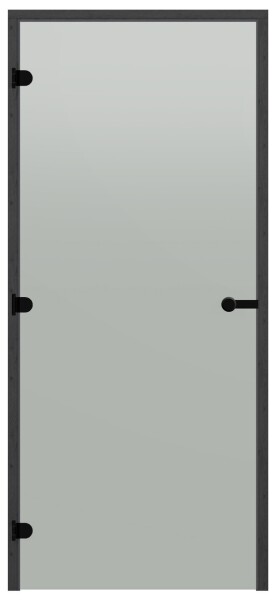 Dveře do sauny HARVIA 8x21, satinované 790x2090 mm, borovice, černý rám CD82105BLL