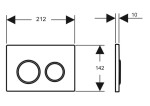 GEBERIT - Kappa21 Ovládání splachování, černá/lesklý chrom 115.240.KM.1