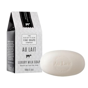 SCOTTISH FINE SOAPS Hydratační mýdlo s mlékem AU LAIT 100 g, bílá barva, papír