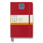 Zápisník Moleskine Expanded - měkké desky, L, linkovaný - červený