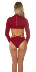 Sexy Koucla Neck Body s pohledem zezadu WOW BORDEAUX XS