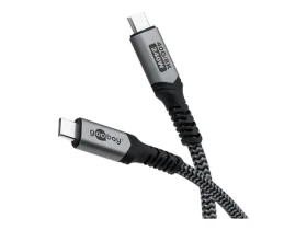 Goobay USB4 1 m černá, šedá / Kabel / USB-C - USB-C / 240 W / 40 Gbit/s / PD (74211)