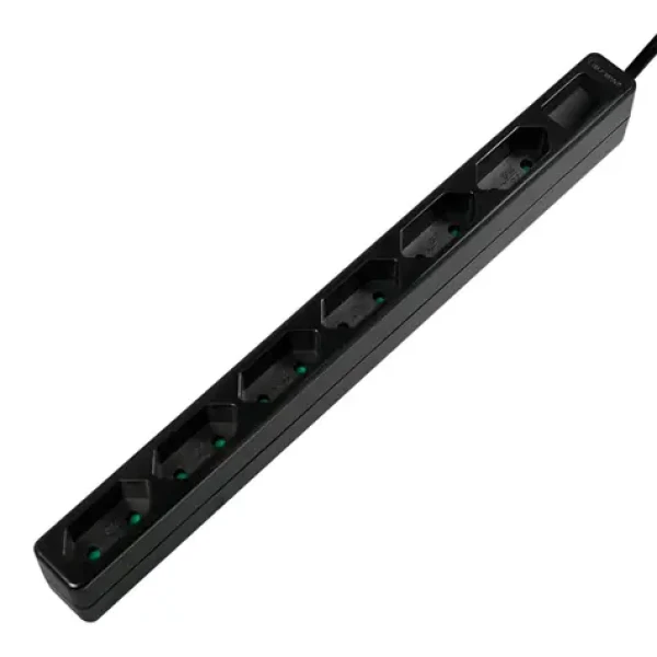 LogiLink LPS231B černá / Prodlužovací kabel / 6 zásuvek / 1,5 m / 250 V / 15 A (LPS231B)