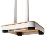 Erga Gasa, držák na toaletní papír se zásobníkem na postavení 62cm, bílá-přírodní hnědá, ERG-YKA-P.GASA-WHT