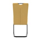 Jídelní židle, žlutá, látka, DCL-E2008 YEL2