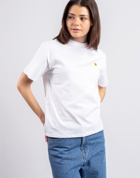 Tričko Carhartt WIP W' S/S Chase T-Shirt White/Gold
