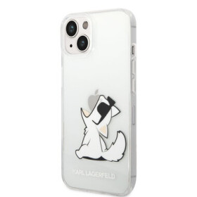 Pouzdro Karl Lagerfeld PC/TPU Choupette Eat iPhone 14 Plus čiré