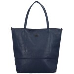 Nadčasová velká dámská koženková kabelka Laurencie, tmavě modrá