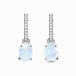 Royal Fashion stříbrné náušnice MOON-ED-13-SILVER-TOPAZ