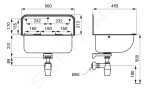 SANELA - Nerezové výlevky Nerezová výlevka 560x455 mm. se zadní stěnou SLVN 06