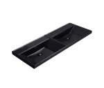 Nábytkové dvojumyvadlo SAT B-Way 121x46 cm černá matná dva otvory pro baterii SATBW212046BKM SATBW212046BKM