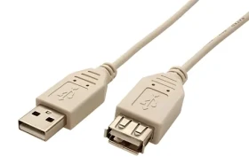 OEM USB 2.0 kabel A-A prodlužovací 5 m světle šedá / Kabel / USB 2.0 / A-A M/F (11.92.8962)