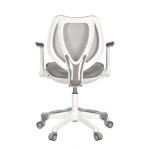 Dětská židle, výškově nastavitelná, šedá síťovina, KA-C806 GREY