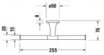 DURAVIT - Starck T Dvojitý držák toaletního papíru, kartáčovaný nerez 0099387000