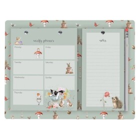 Plánovač na lednici Wrendale Designs Garden Friends - Zahradní zvířátka