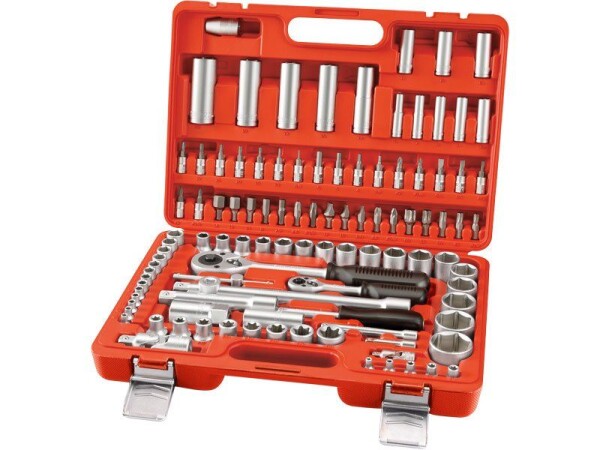 EXTOL PREMIUM 6528 Gola sada 1/2" + 1/4", 108 dílů, plastový kufr