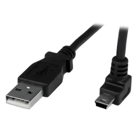 StarTech Mini USB kabel úhlový černá / Kabel / USB-A (M) - Mini USB (M) / 1m (USBAMB1MU)