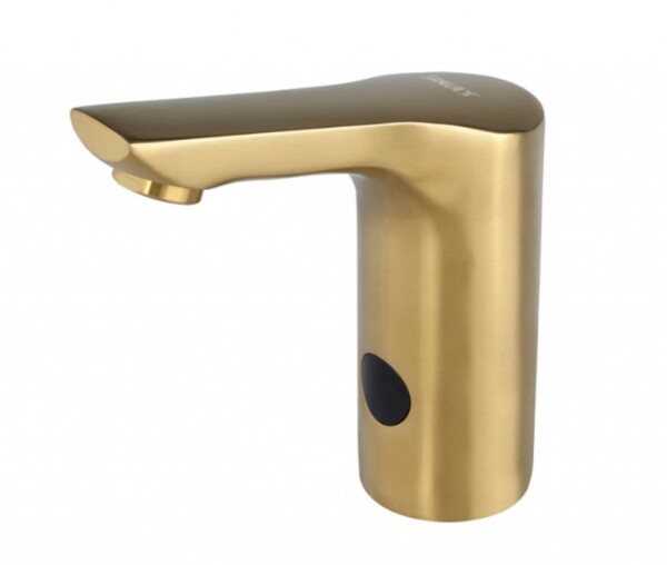 SANELA - Elektronický umyvadlový ventil, síťové napájení, matná zlatá SLU 62GX